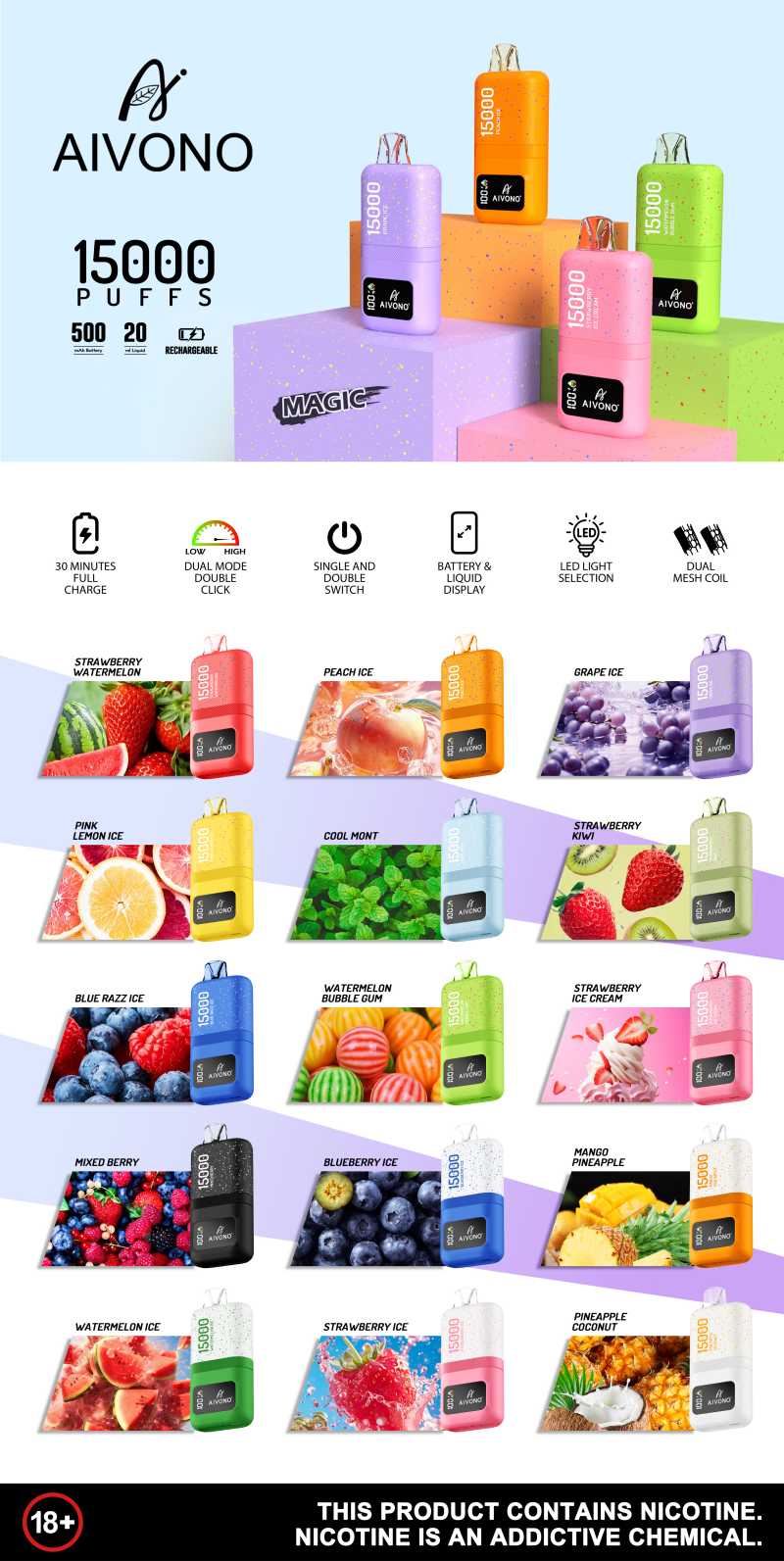 AIVONO MAGIC 15000 taste AIVONO MAGIC 15000 taste