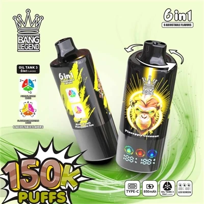 BANG LEGEND 150K Puffs 6 az 1-ben: Az eldobható elektronikus cigaretták kapac...