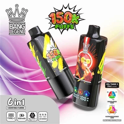 BANG LEGEND 150K PUFFS VAPE – A csúcskategóriás eldobható -cigareták új mércéje.