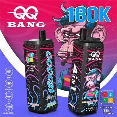 QQ BANG 180K – Az új irányadó a több ízű{1}}eldobható elektronikus cigaretták...