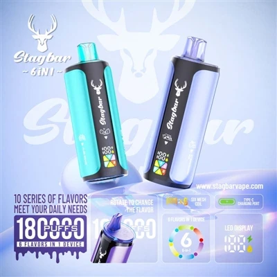 Stag Bar 6 in1 180K Puffs: egy eszköz hat feladatot végez, ez valóban szem-nyit